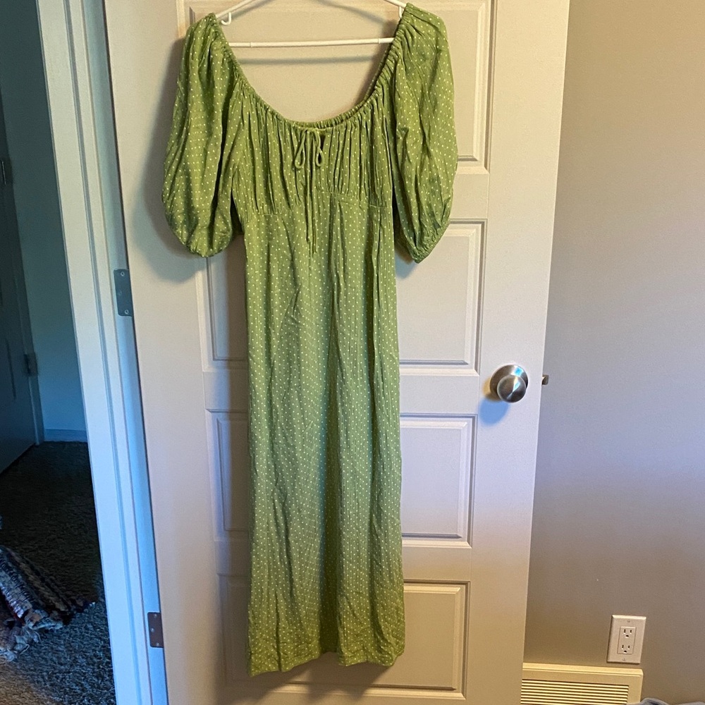 Billabong Green Polka dot Dress